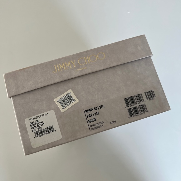 JIMMY CHOO Romy Nude Patent Heels - Picture 6 of 8